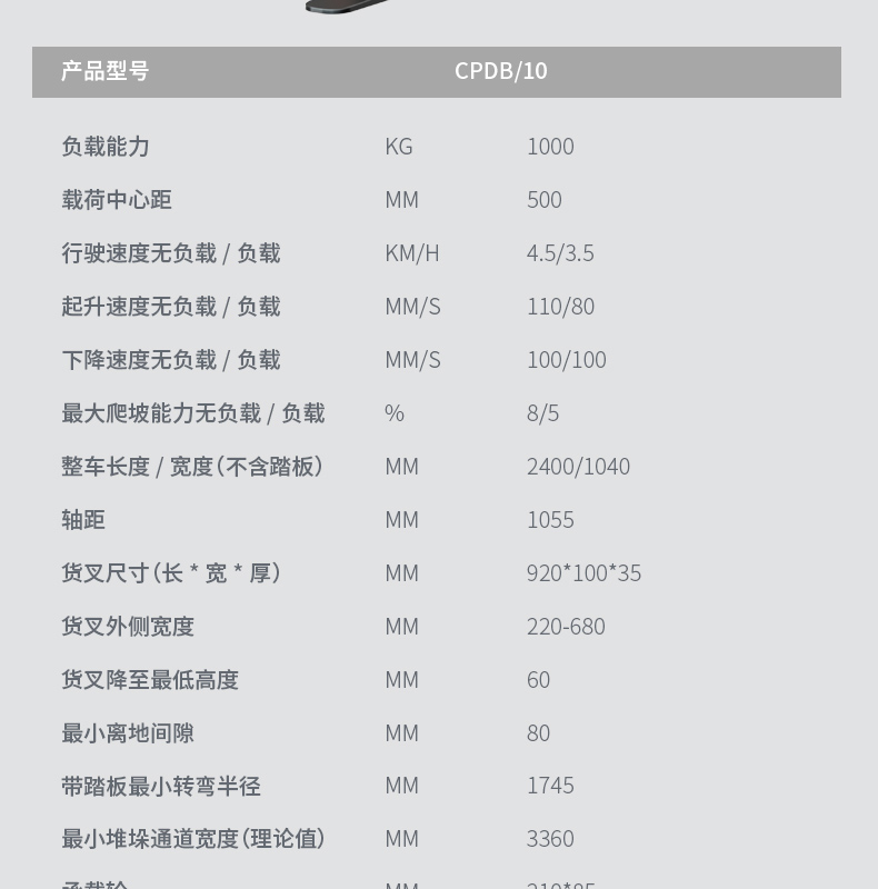 扬子CPD搬运车  平衡重式推高车(图24)