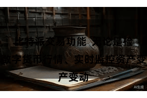 比特派交易功能 无论是检察数字货币行情、实时监控资产变动